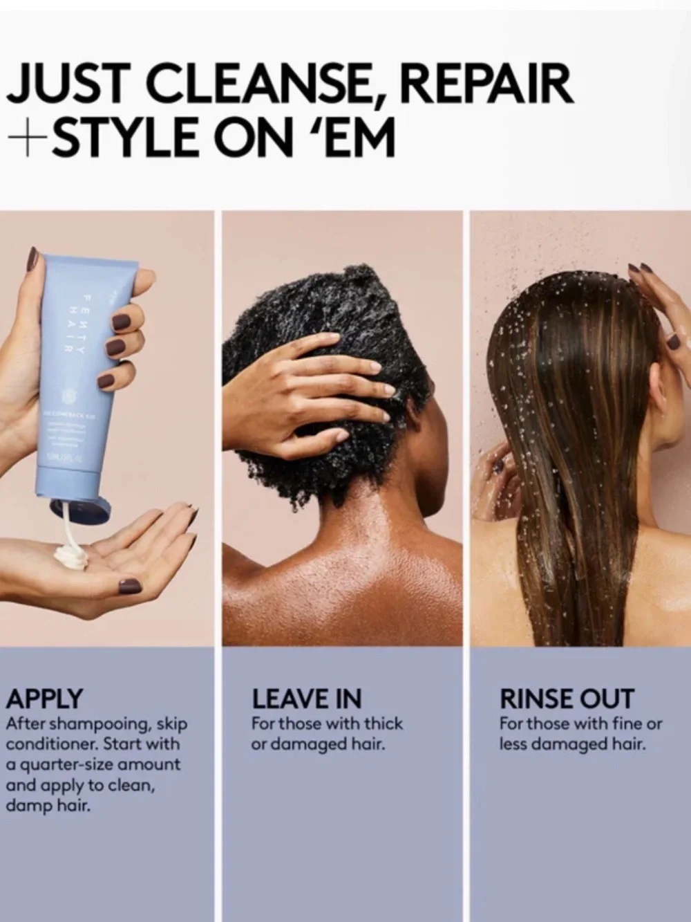 Fenty Hair The Comeback Kid Instant Damage Repair Treatment - Blue